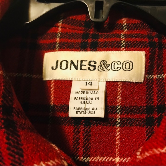 JONES & CO PLAID JACKET SIZE 14 - Picture 3 of 5